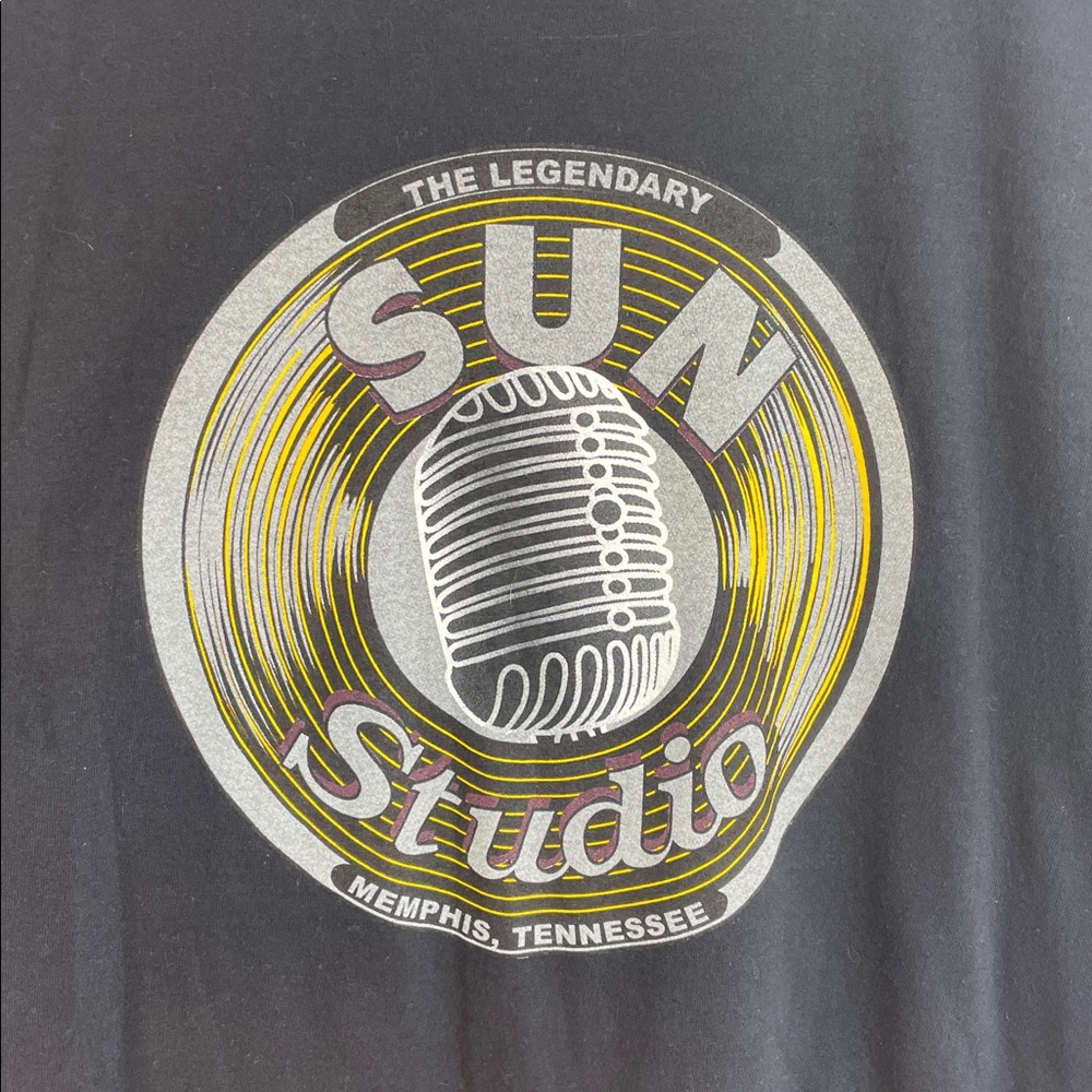 Sun studios Memphis Tenn. Black Graphic Tee - Men